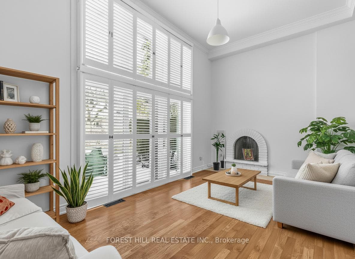 Virtual Staged - Living Room W/12.5' Ceiling