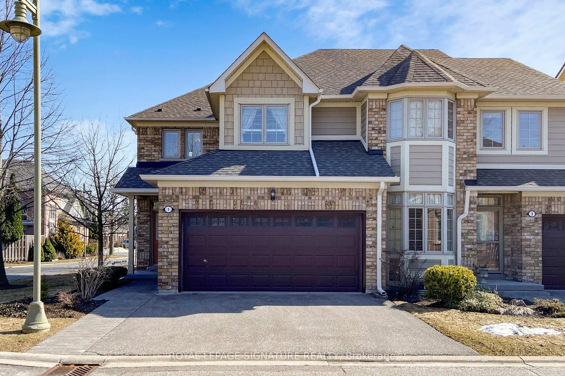 End Unit with Double Garage