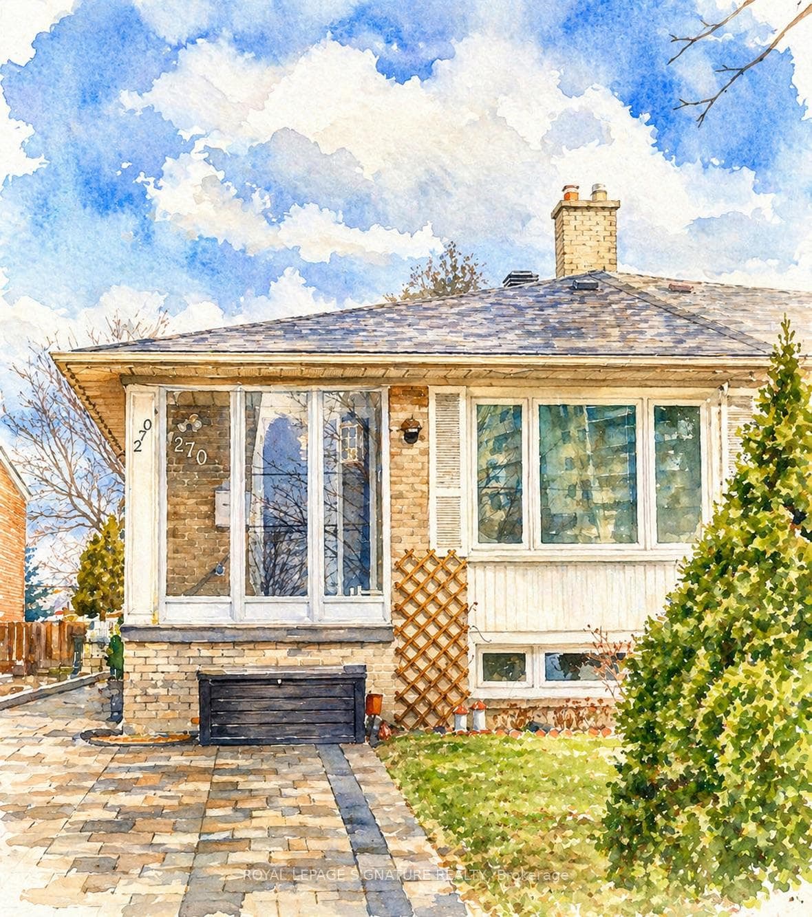 Water colour drawing of this home