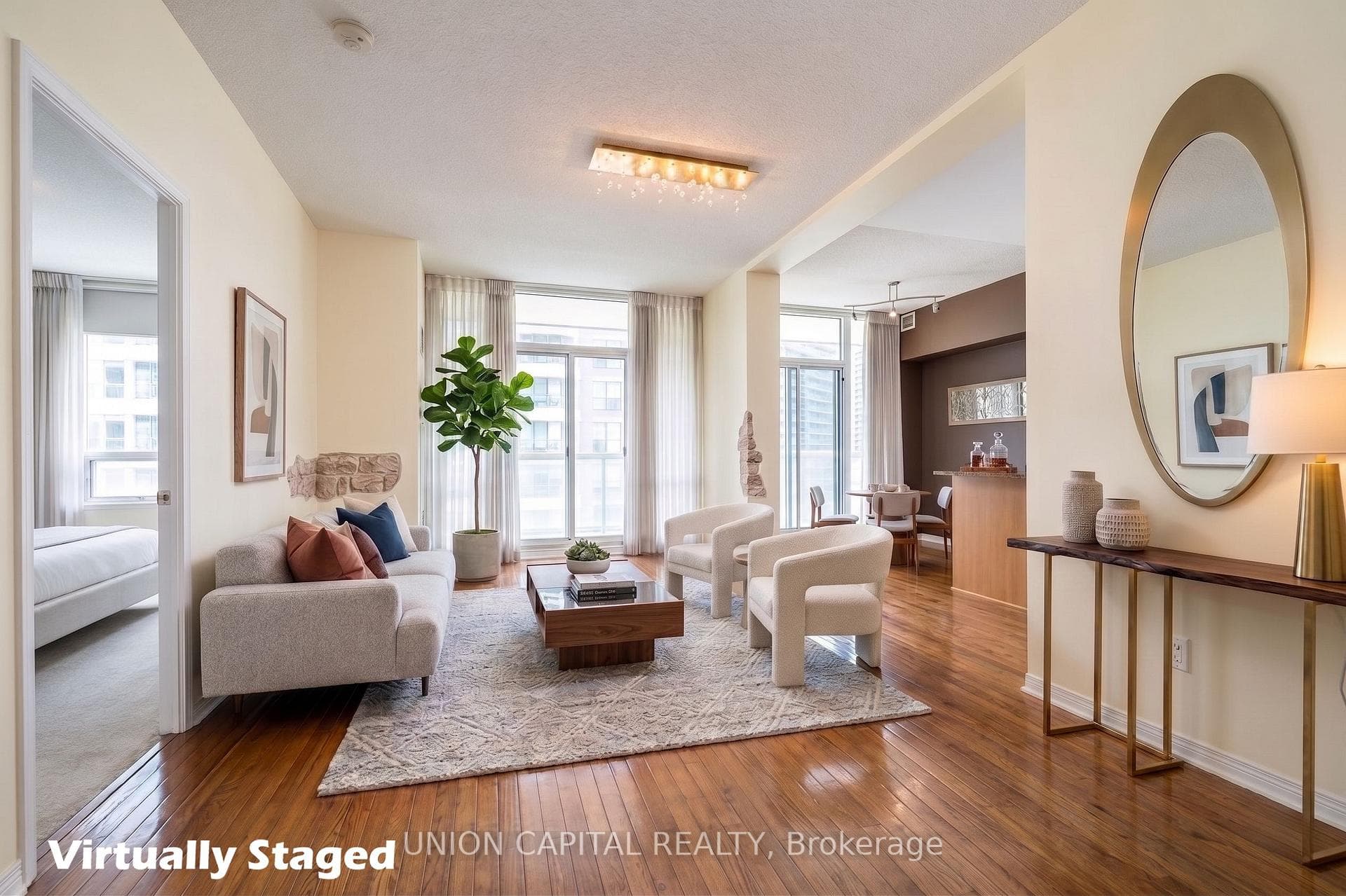 Living Room Virtual Staged