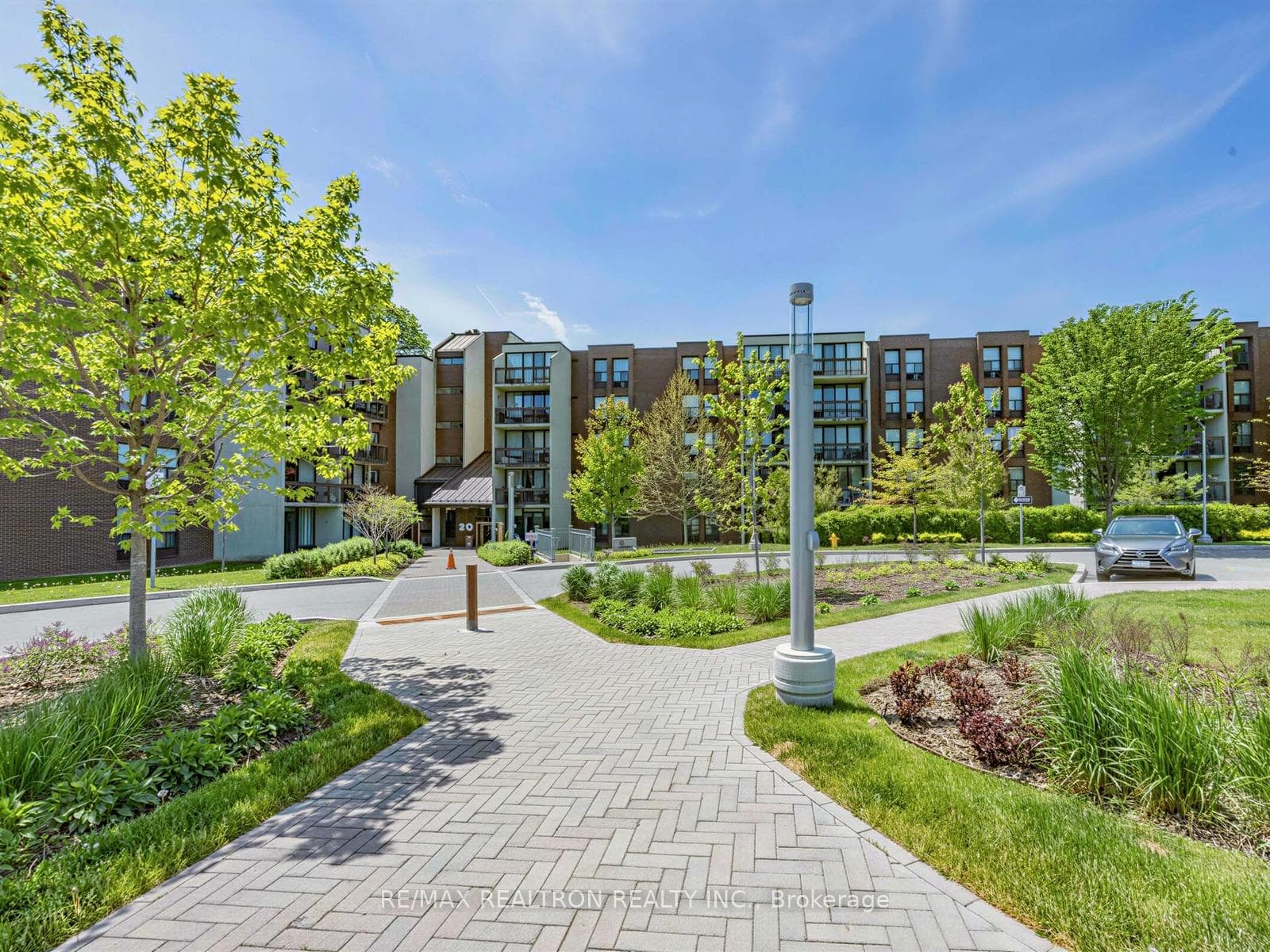 Landscaped building exterior