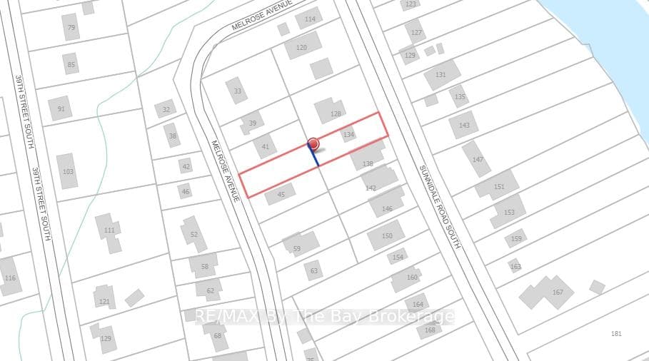 Lot has been subdivided from 134 Sunnidale Road
