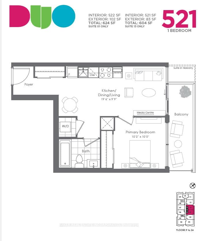 DUO Unit 1801 Floor Plan