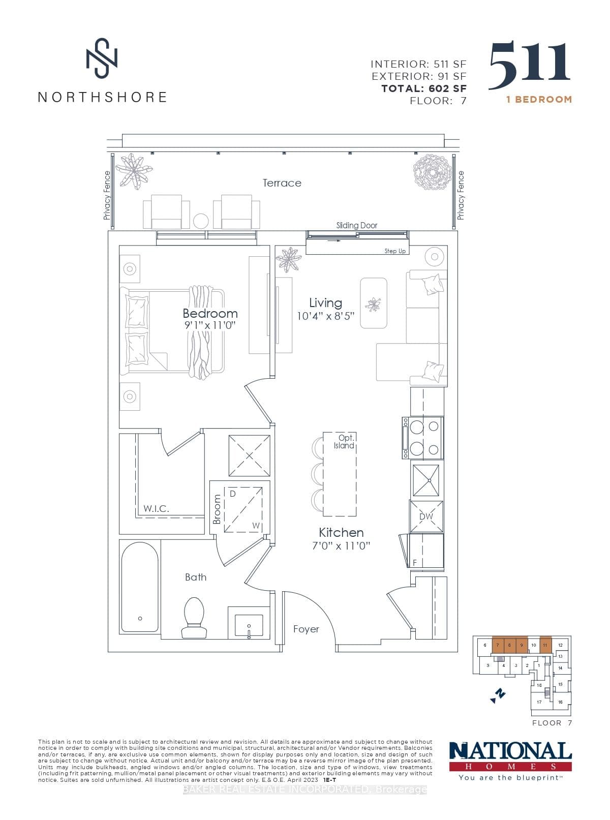Unit 707 (LPH07) Floor Plan