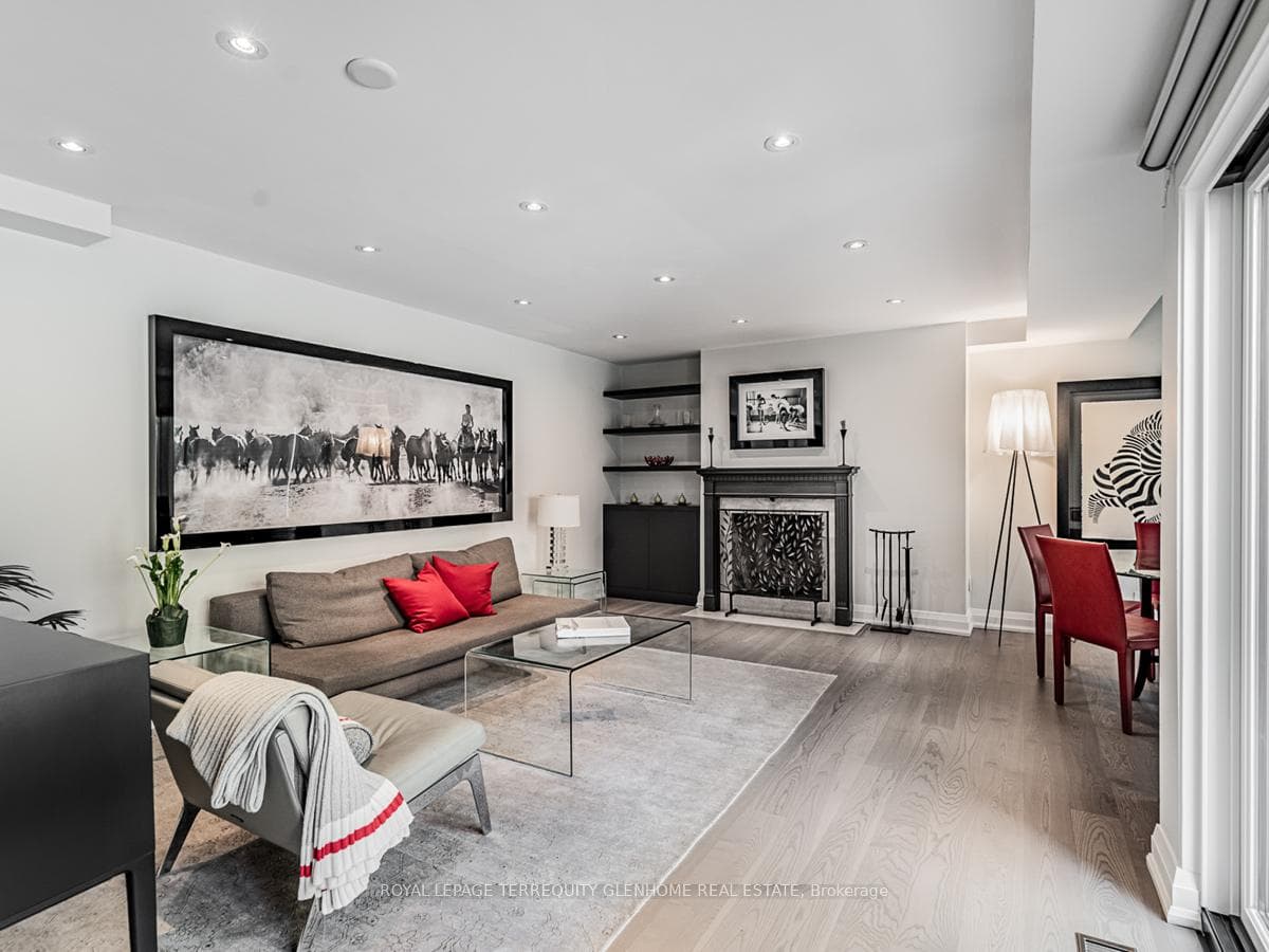 Living Room showing Wood Burning Fireplace