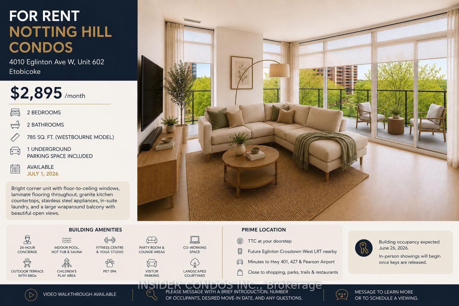 4010 Eglinton Avenue Unit 602, Etobicoke (Kingsview Village / Humber Heights), ON M9P 1A6 - Photo 1