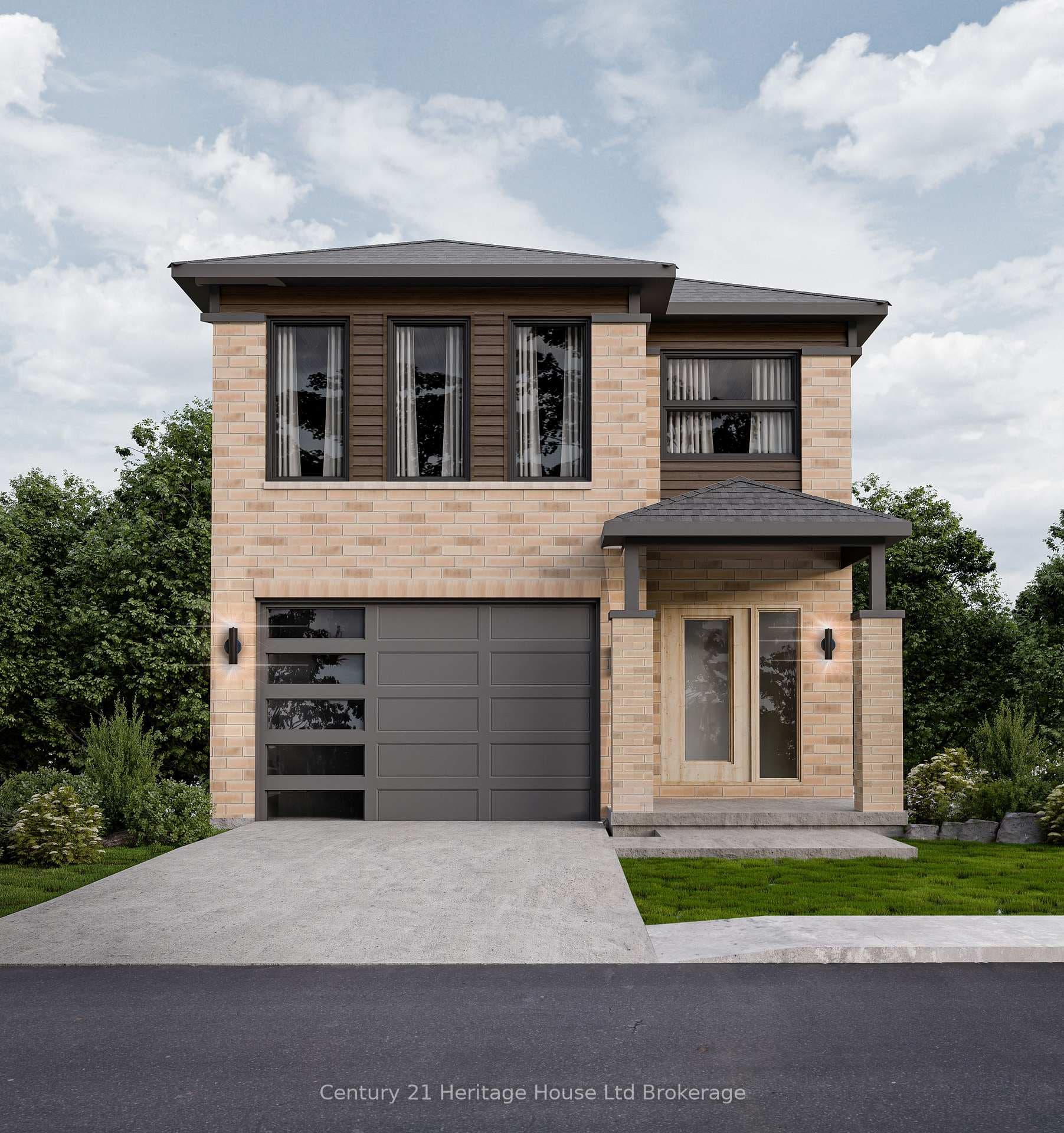Rendering of front of home
