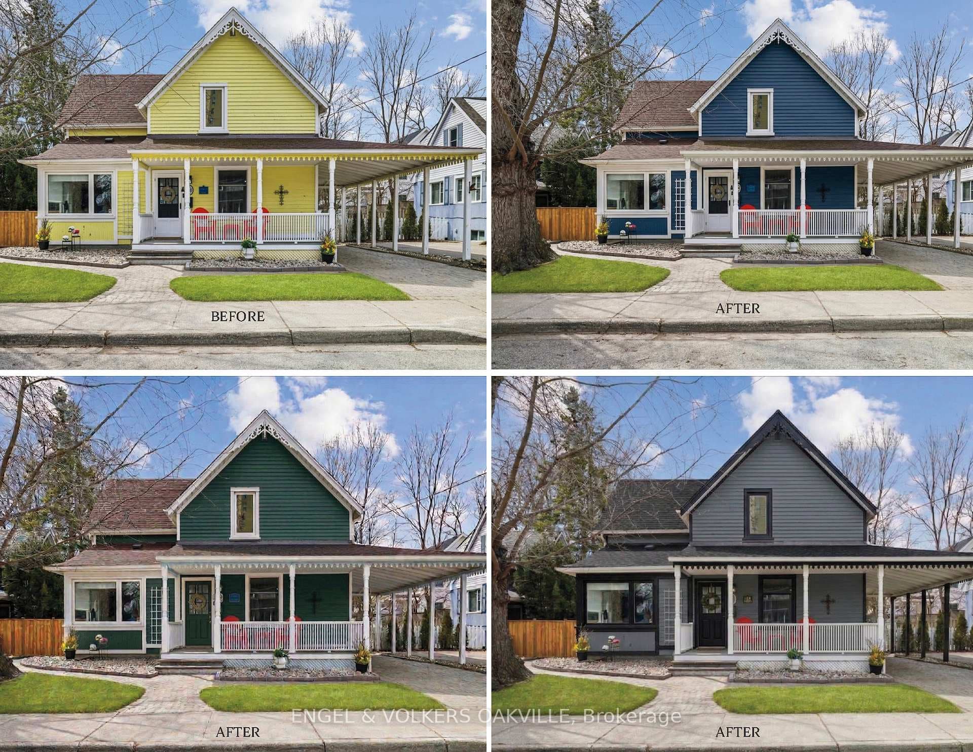 Illustrations only of various paint colour options