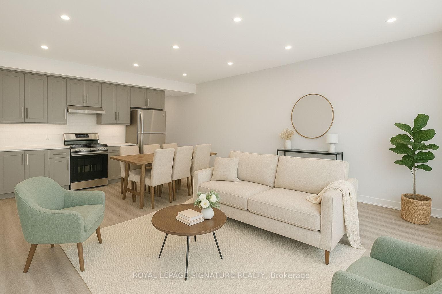 Virtual Staging- all furniture fits the space
