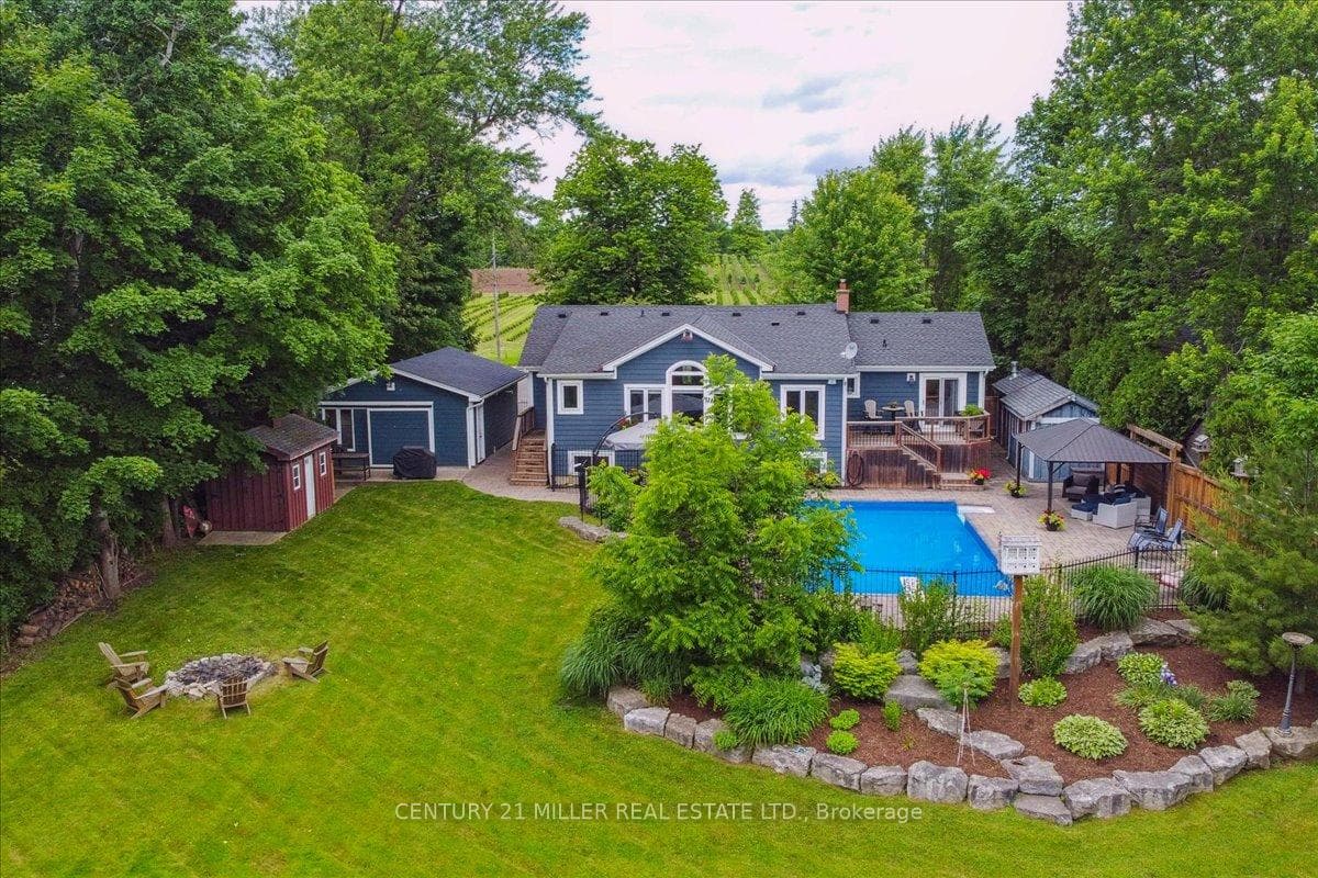 Bird's Eye View of a beautiful backyard.