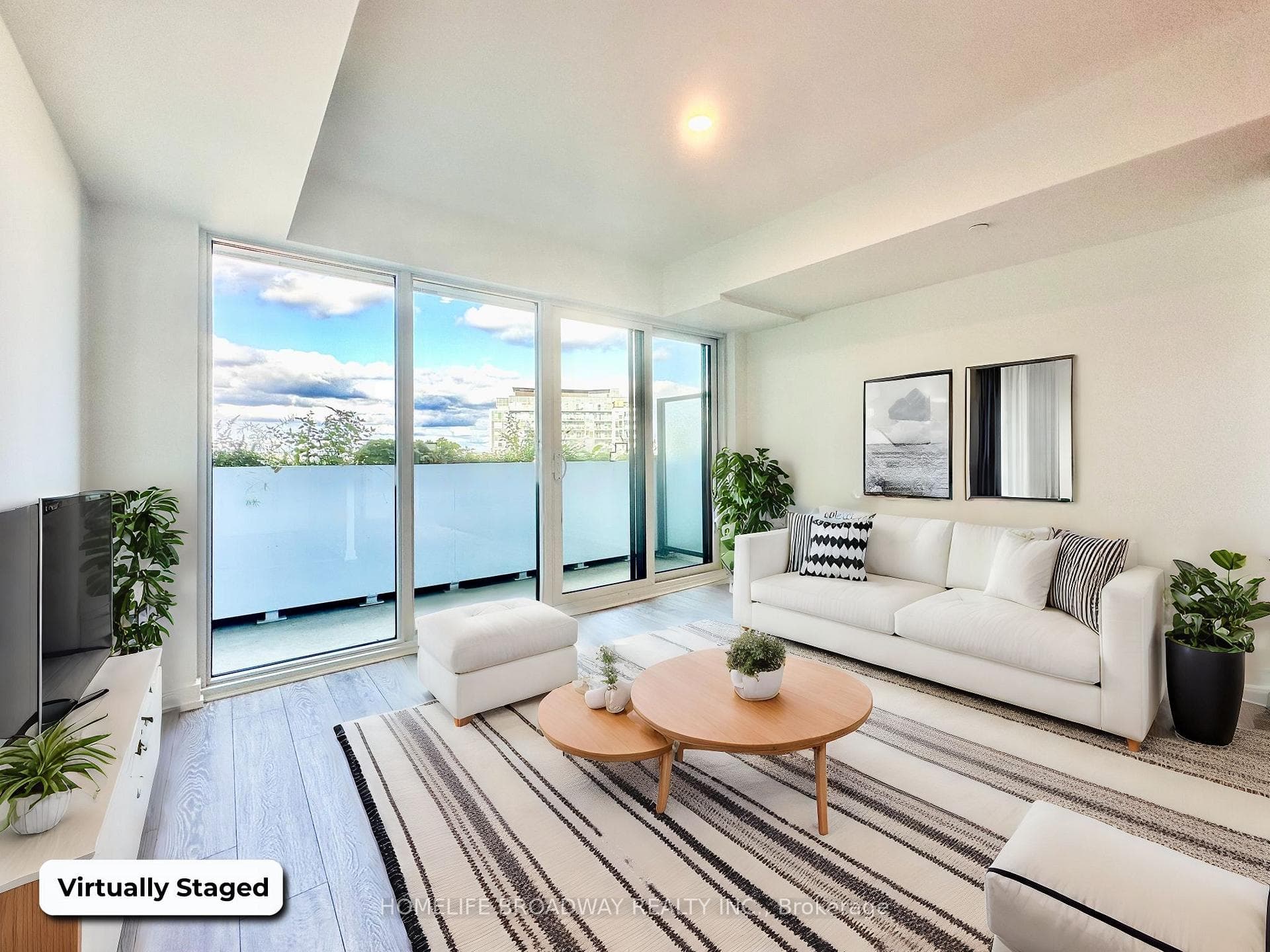 Virtually Staged Living Room