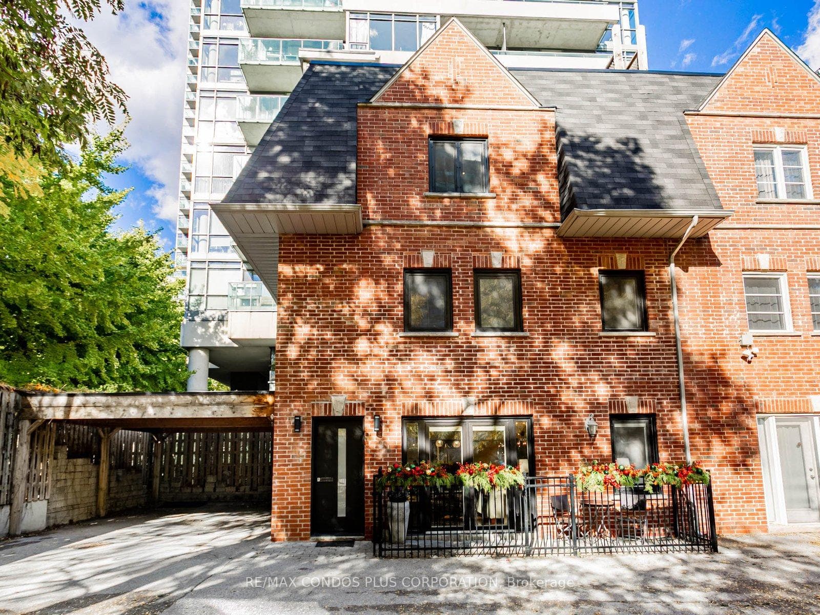 End unit brick freehold townhome