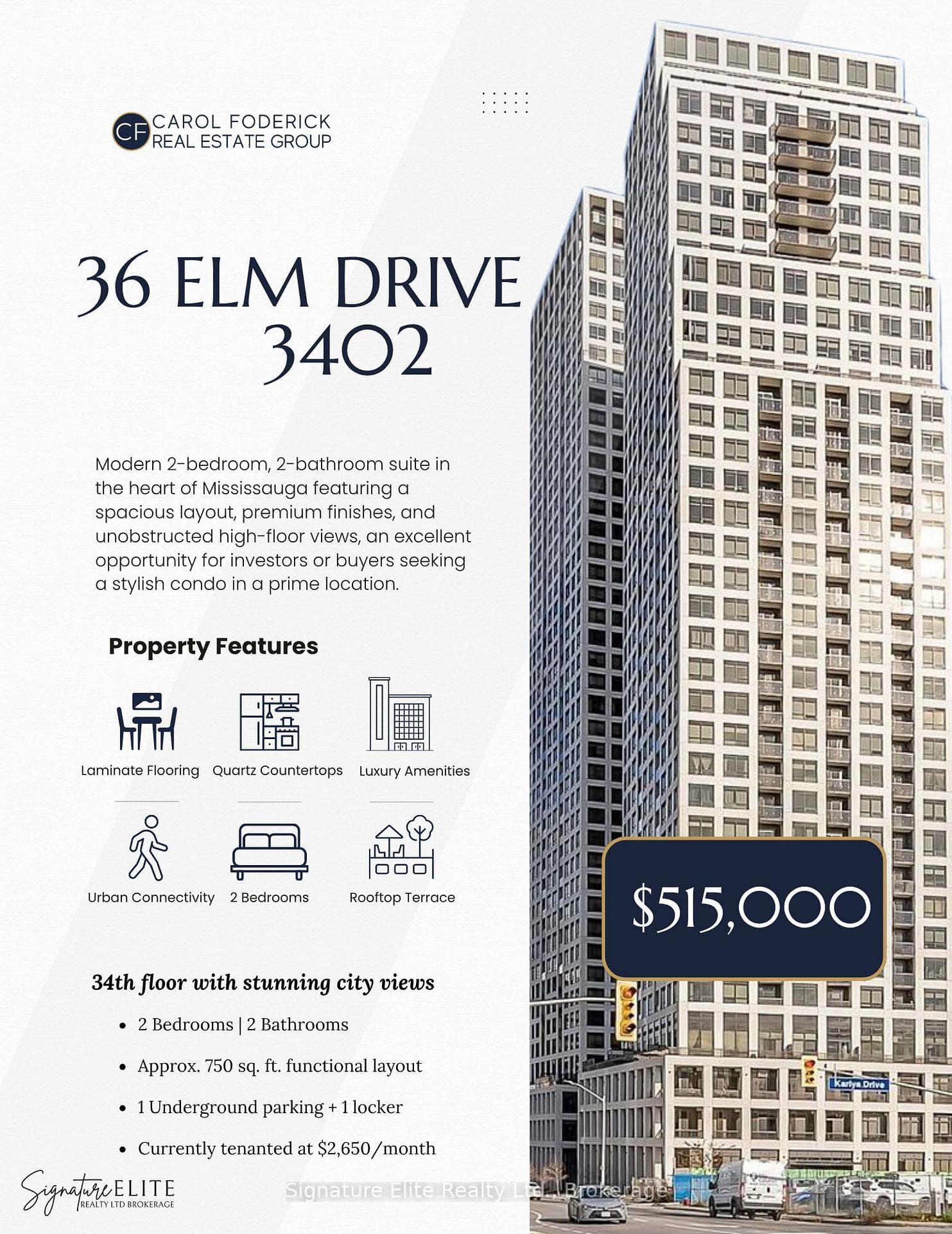 36 Elm Drive Unit 3402, Mississauga, ON L5B 0N3 - Photo 1
