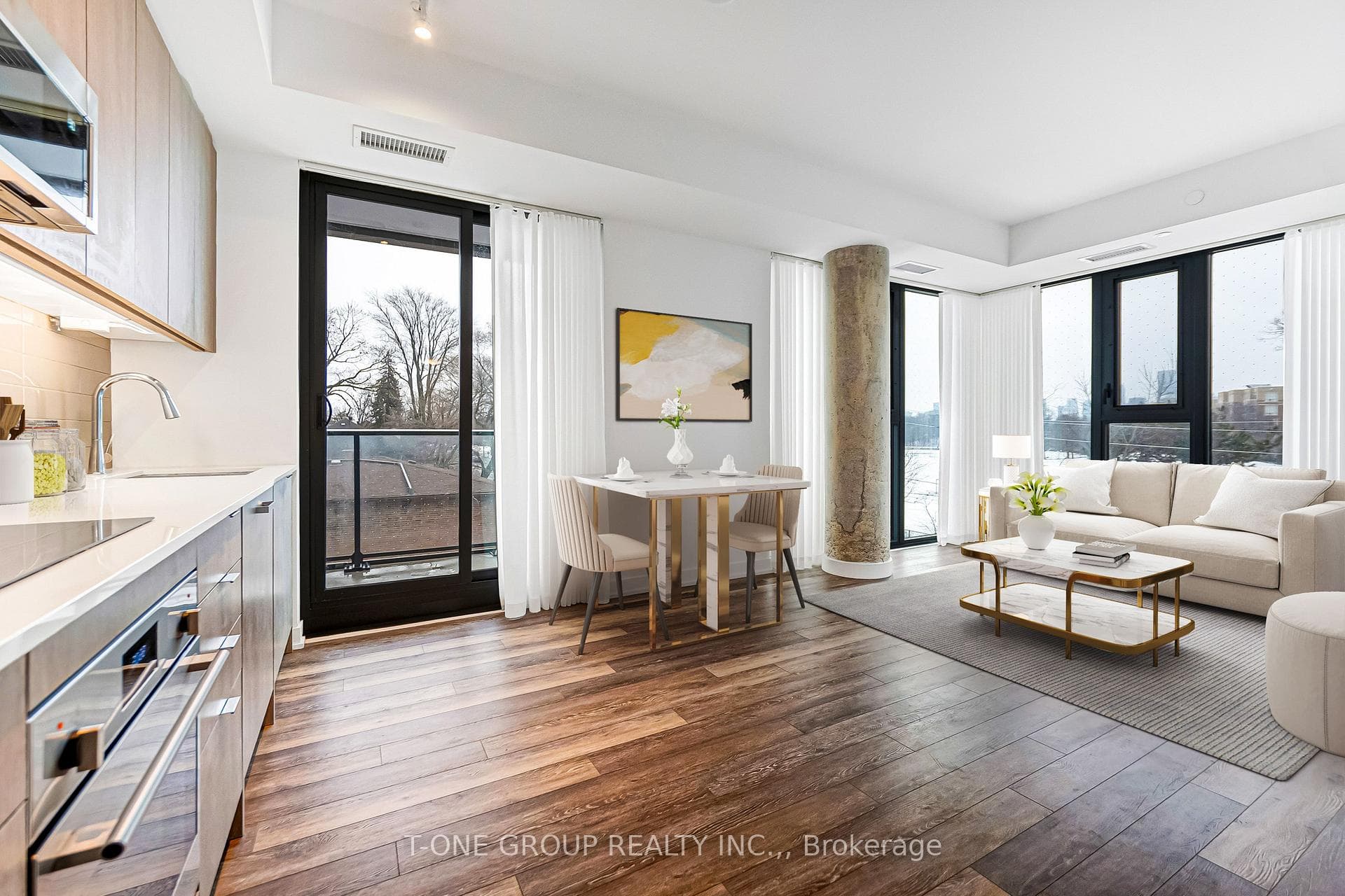Virtually Staged- Kitchen+ Living Room