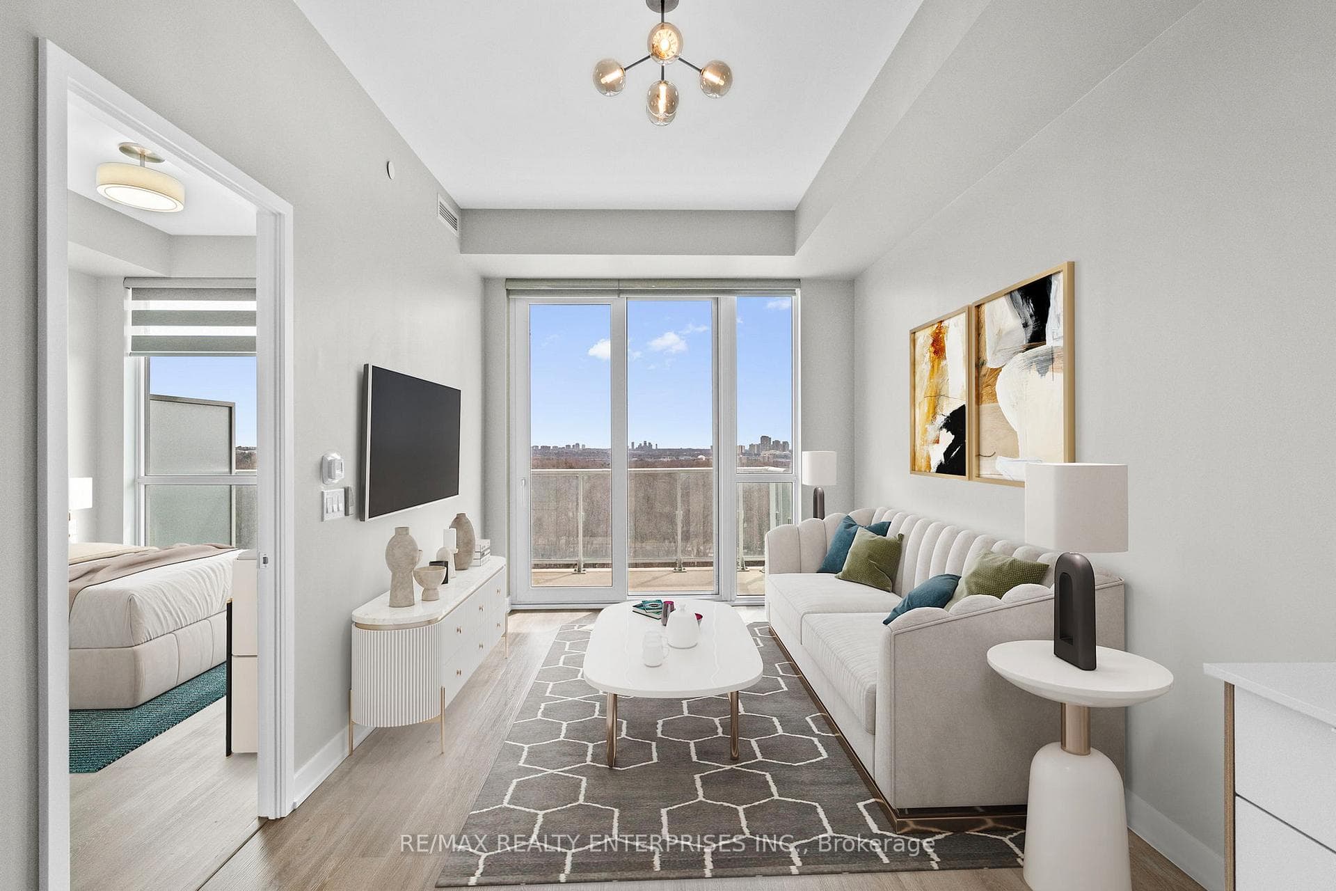 VIRTUALLY-STAGED LIVING SPACE W UNOBSTRUCTED VIEWS