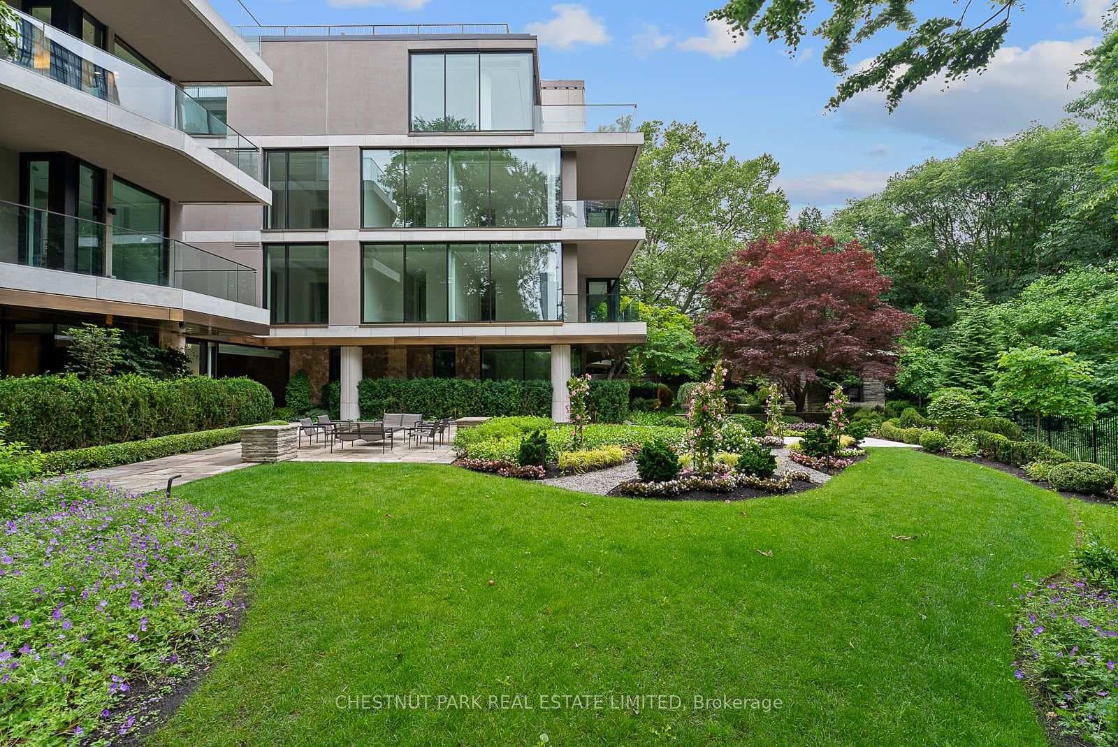 Rear of Building and Garden Oasis.