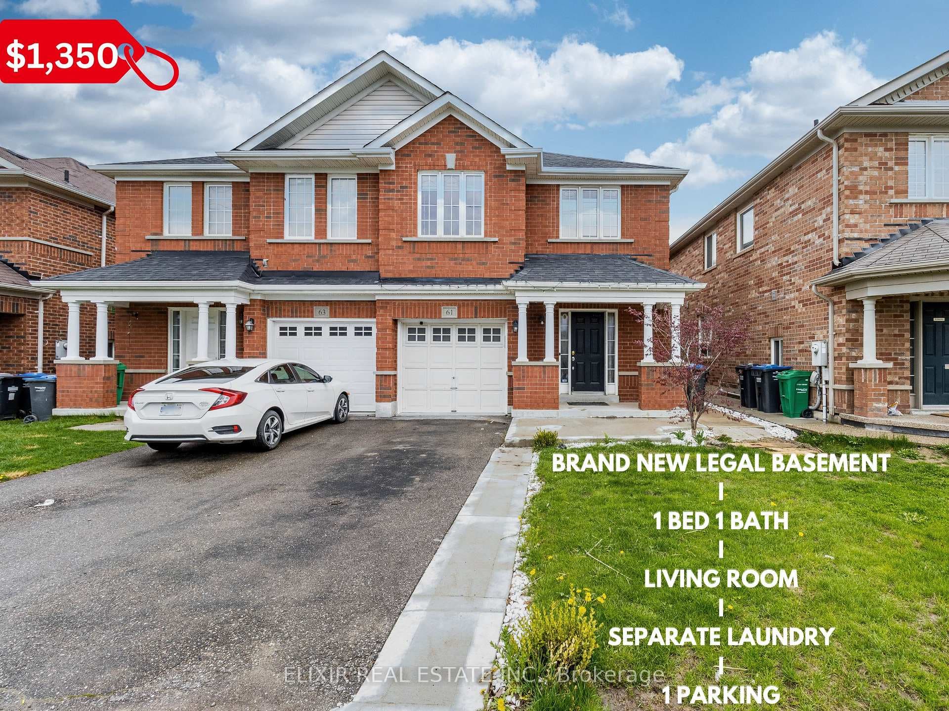 61 BUSHMILL Circle Unit Basemnt, Brampton