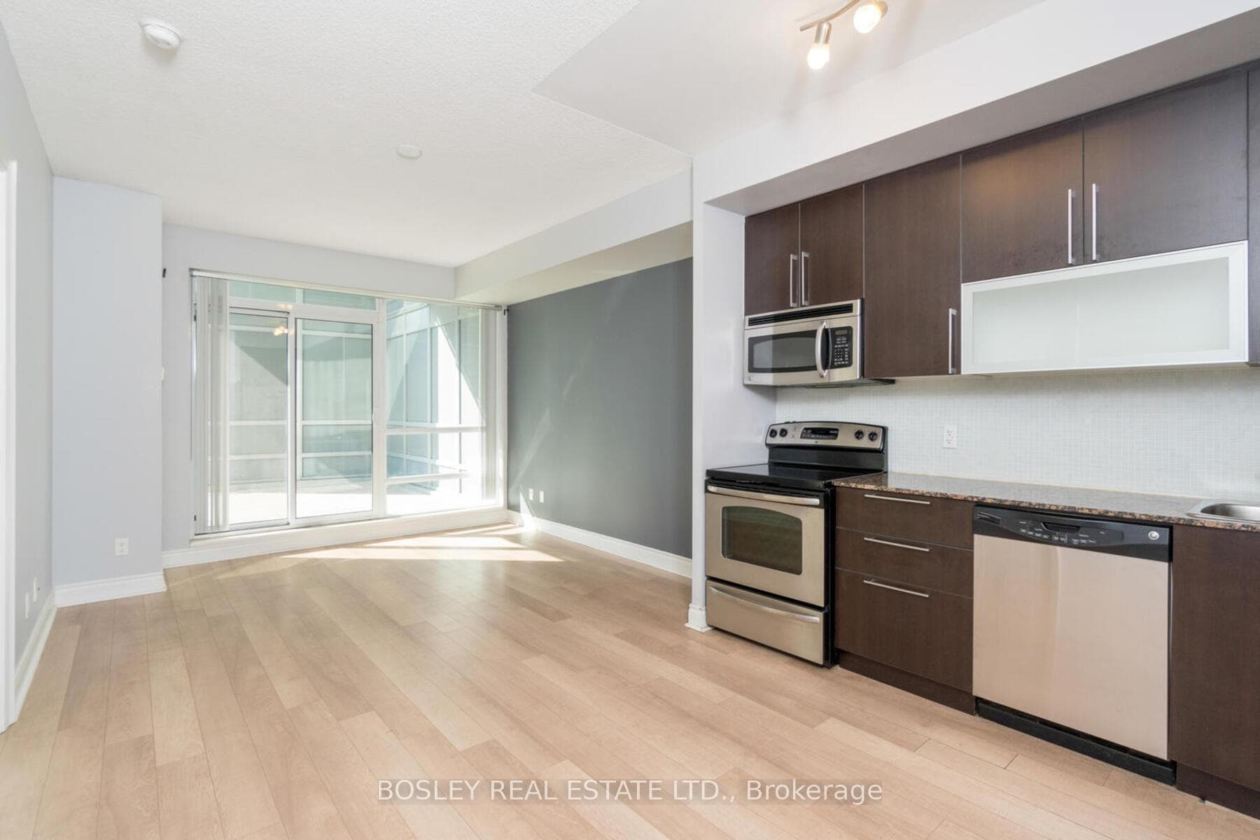 open concept with walk-out to terrace