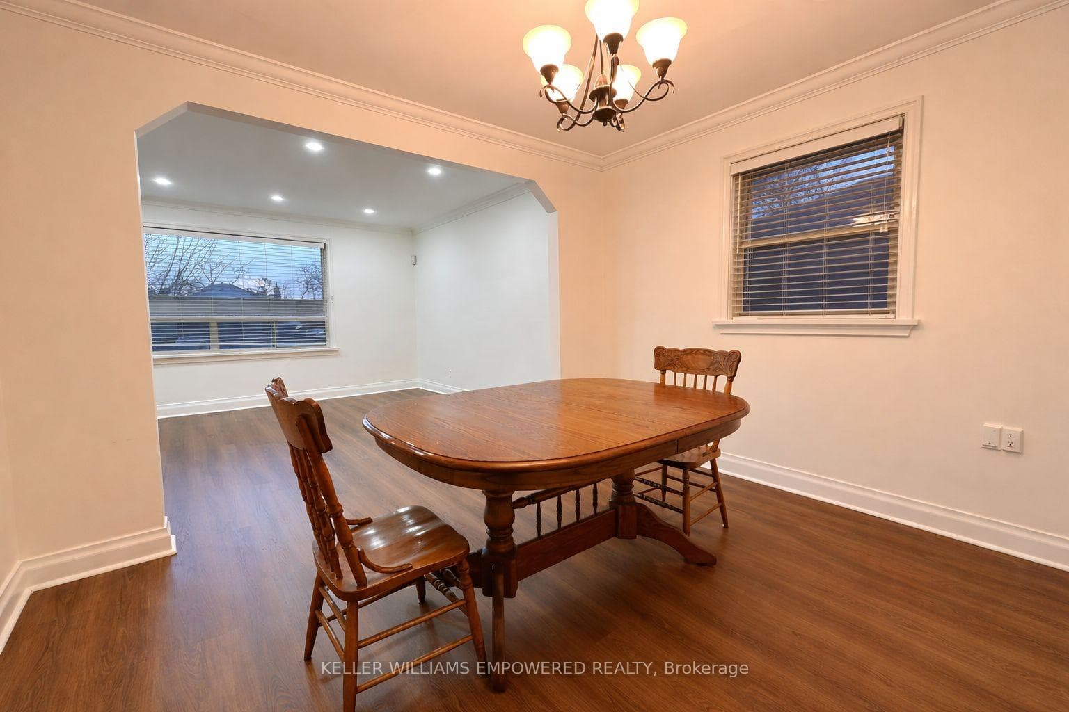 Open concept living and dinning room